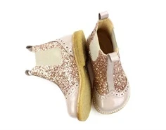 Angulus almond maple glitter støvlette med hulmønster